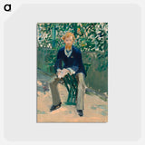 アートポストカード-George Moore in the Artist's Garden - エドゥアール マネ Postcard.