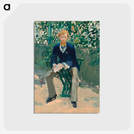 アートポストカード-George Moore in the Artist's Garden - エドゥアール マネ Postcard.