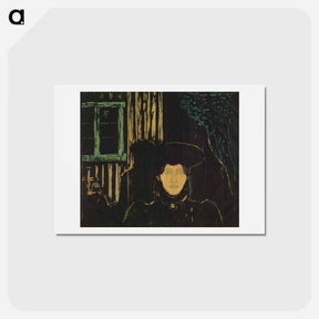 アートポストカード-Moonlight - エドヴァルド ムンク Postcard.