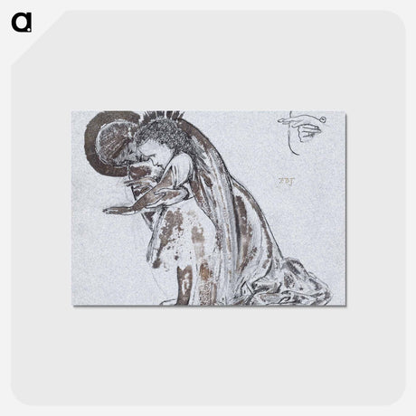 アートポストカード-Study of St Cecilia Teaching St Frideswide - エドワード バーン ジョーンズ Postcard.