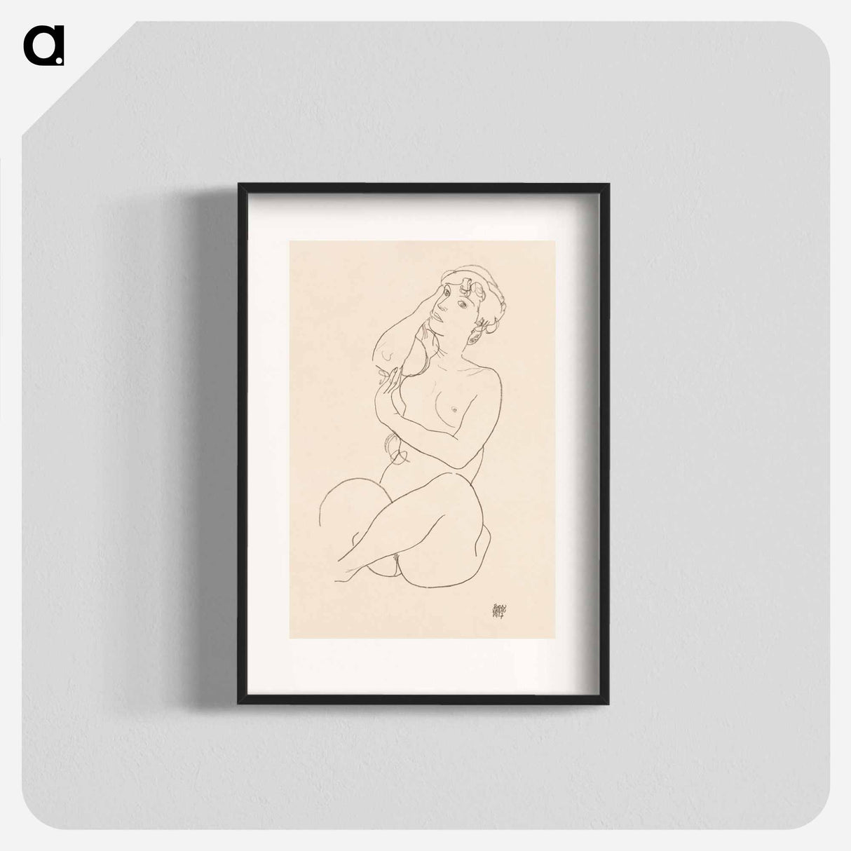 Naked lady. Nude - Egon Schiele Poster.