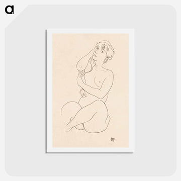 Naked lady. Nude - エゴン シーレ Postcard.