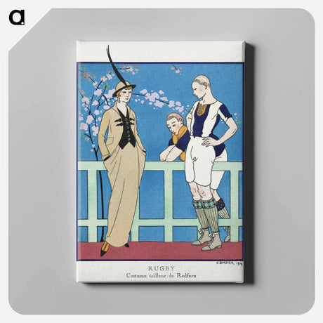 アートパネル-Rugby: Costume tailleur de Redfern from Gazette du Bon Ton No. 4 Pl. 39 - ジョージ バービエ Canvas.