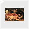 アートポストカード-Drunkenness of Noah - ジョヴァンニ ベッリーニ Postcard.