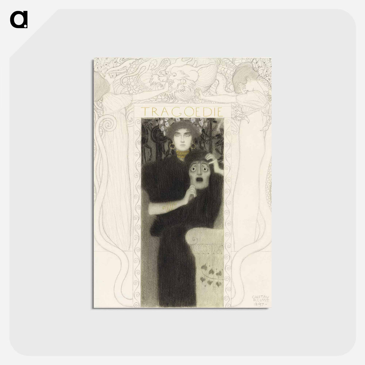 アートポストカード-Tragedy - グスタフ クリムト Postcard.