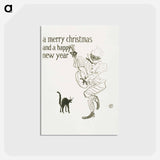 アートポストカード-A Merry Christmas - アンリ ド トゥールーズ ロートレック Postcard.