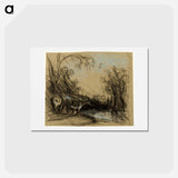 アートポストカード-Landscape with Cows
 - ジョン コンスタブル Postcard.
