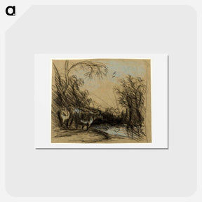 アートポストカード-Landscape with Cows
 - ジョン コンスタブル Postcard.