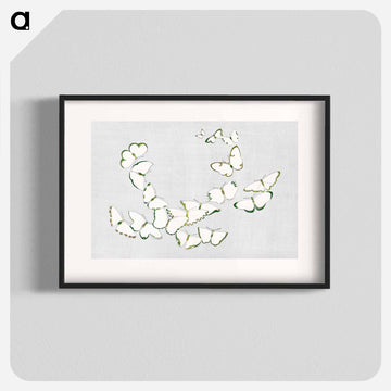 Japanese butterfly - 神坂 雪佳 Poster.