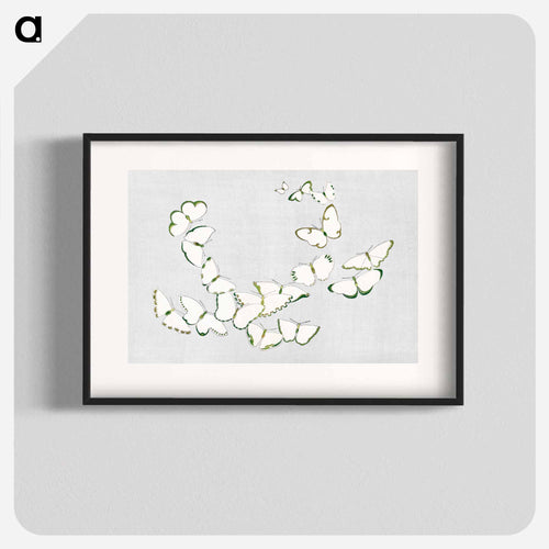 Japanese butterfly - 神坂 雪佳 Poster.