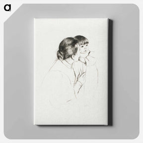 アートパネル-Peasant Mother and Child - メアリー カサット Canvas.