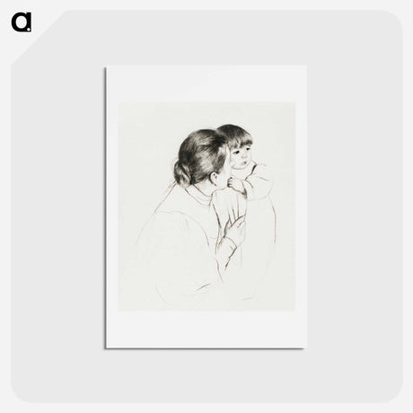 アートポストカード-Peasant Mother and Child - メアリー カサット Postcard.