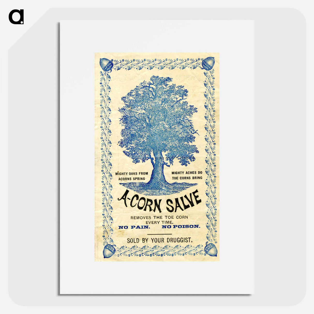 アートポスター-A-Corn Salve Removes the Toe Corn Every Time: No Pain, No Poison
 - 国立医学図書館 Poster.