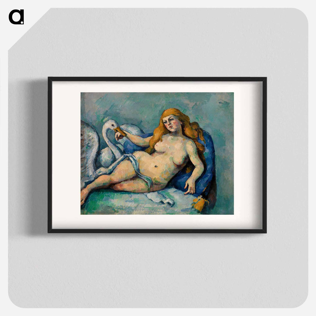 Leda and the Swan - Paul Cezanne Poster.