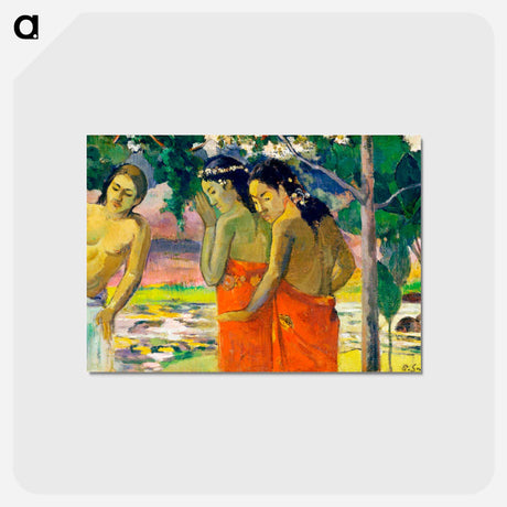 アートポストカード-Three Tahitian Women - ポール ゴーギャン Postcard.