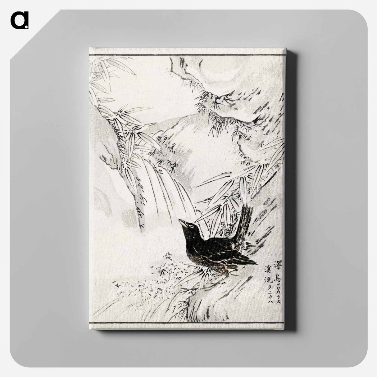 アートパネル-Eastern Rook and Stream
 - 鳥類図鑑 Canvas.