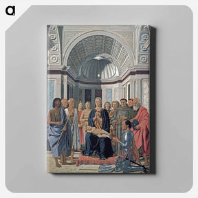アートパネル-Madonna and Child with Saints - ピエロ デラ フランチェスカ Canvas.