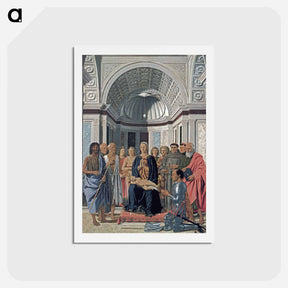 アートポストカード-Madonna and Child with Saints - ピエロ デラ フランチェスカ Postcard.