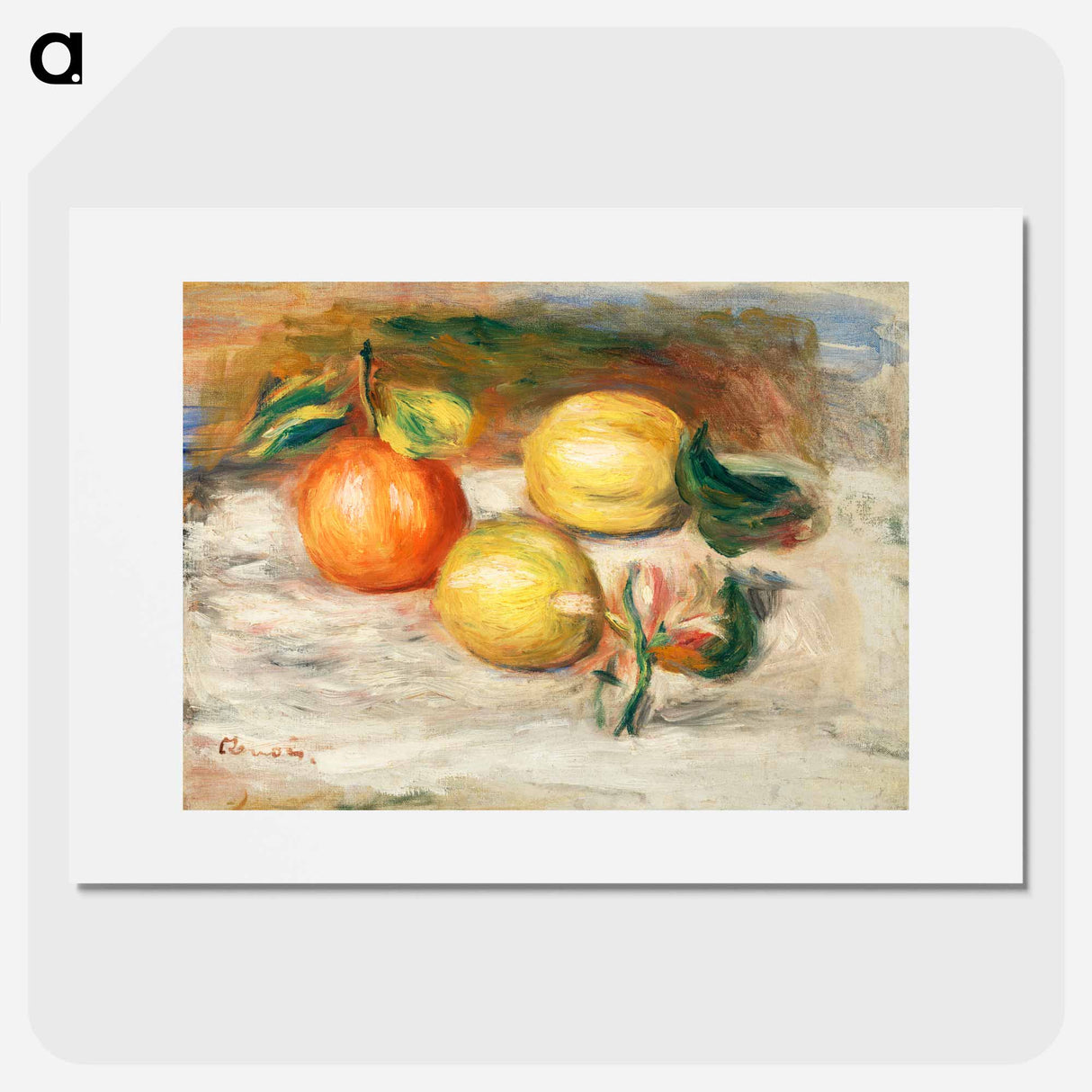 Lemons and Orange - Pierre-Auguste Renoir Poster.