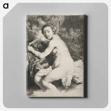 アートパネル-Nude Woman with Round Face and Full Figure - レンブラント ファン レイン Canvas.