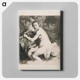 Nude Woman with Round Face and Full Figure - Rembrandt van Rijn Canvas.