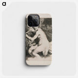 Nude Woman with Round Face and Full Figure - Rembrandt van Rijn Phone Case.