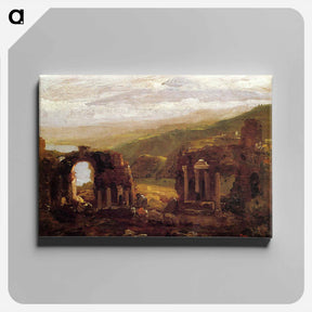 アートパネル-The Ruins of Taormina - トーマス コール Canvas.