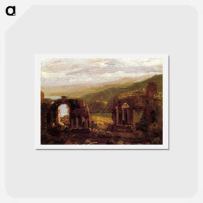 アートポストカード-The Ruins of Taormina - トーマス コール Postcard.