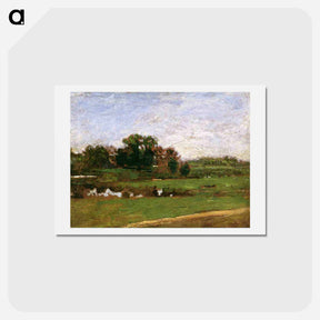 アートポストカード-Study for The Meadows - トーマス エイキンズ Postcard.