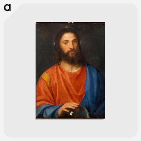 アートポストカード-Christ with Globe - ティツィアーノ ヴェチェッリオ Postcard.