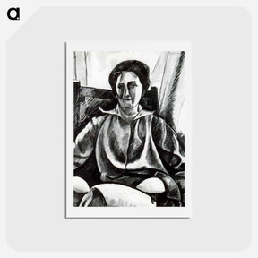 アートポストカード-Silvia - ウンベルト ボッチョーニ  Postcard.