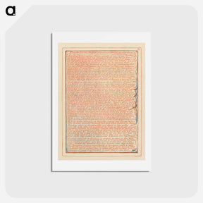 アートポストカード-Jerusalem, Plate 34, "Elevate into the Region of Brotherhood" - ウィリアム ブレイク Postcard.