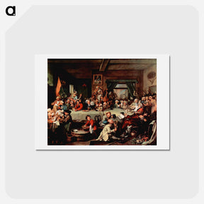 アートポストカード-The Banquet - ウィリアム ホガース Postcard.