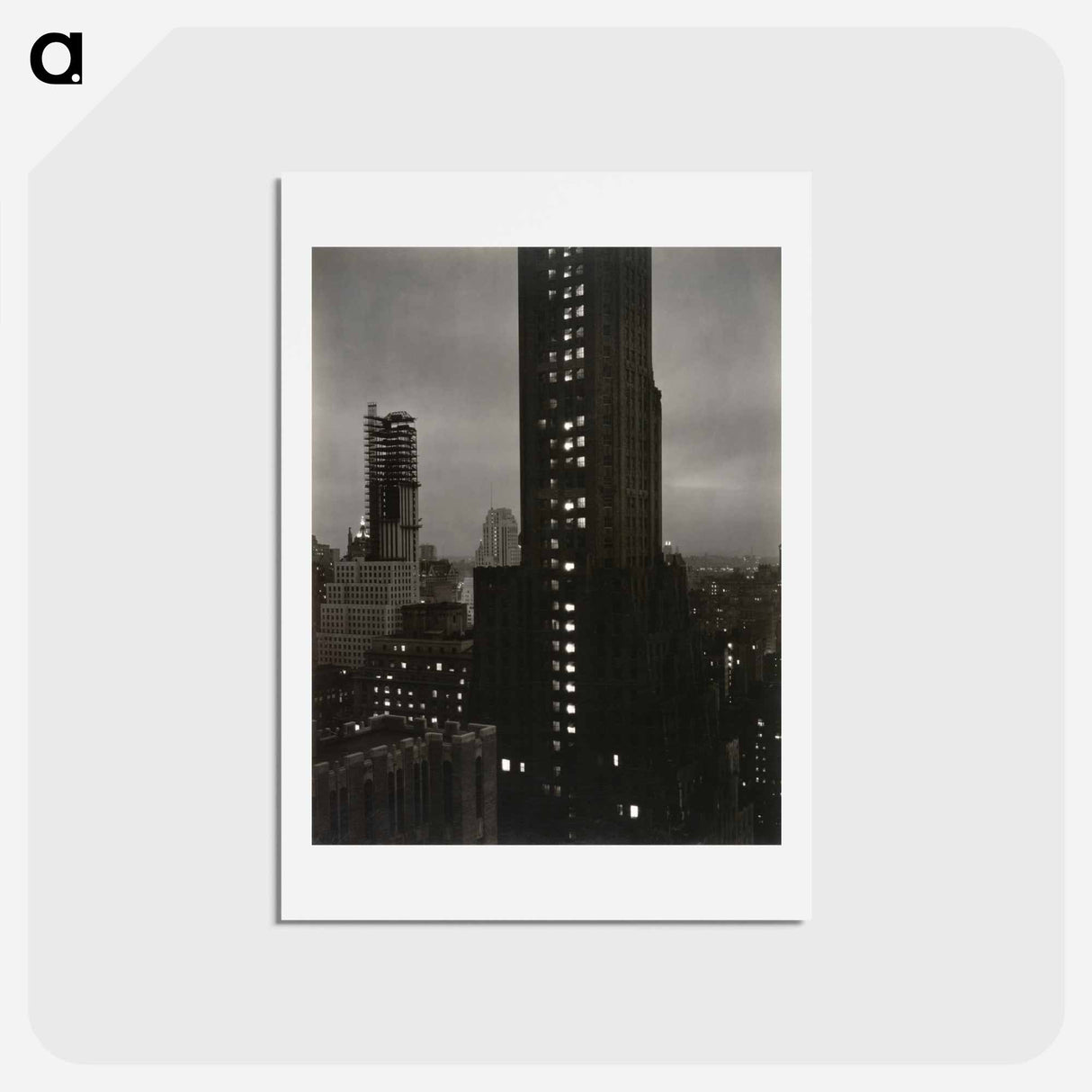 アートポストカード-From My Window at the Shelton, North - アルフレッド スティーグリッツ Postcard.
