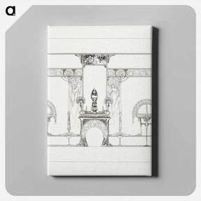 アートパネル-Decor for the fireplace for the Fouquet boutique - アルフォンス ミュシャ Canvas.
