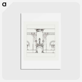 アートポストカード-Decor for the fireplace for the Fouquet boutique - アルフォンス ミュシャ Postcard.