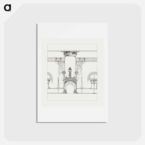 Decor for the fireplace for the Fouquet boutique - アルフォンス ミュシャ Postcard.