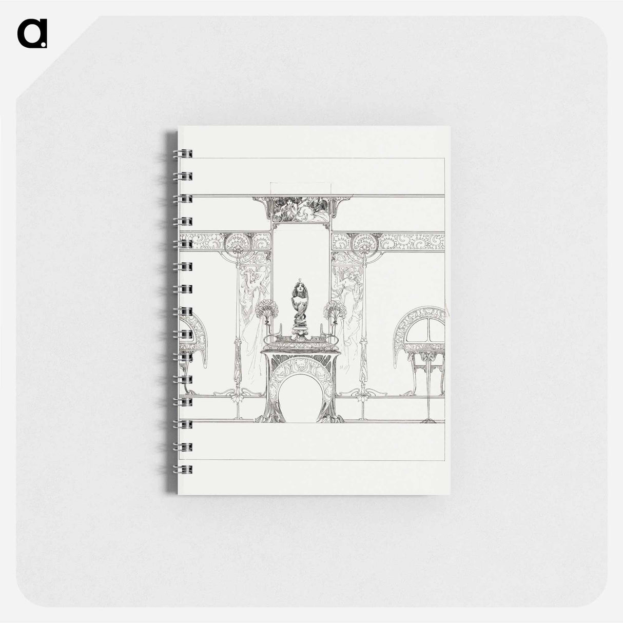Decor for the fireplace for the Fouquet boutique - アルフォンス ミュシャ Memo.