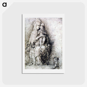 アートポストカード-Virgin and Child - アンドレア マンテーニャ Postcard.
