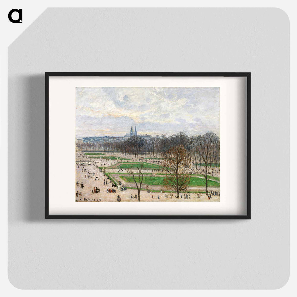 The Garden of the Tuileries on a Winter Afternoon - カミーユ ピサロ Poster.