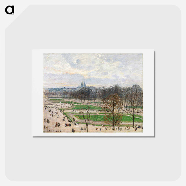 アートポストカード-The Garden of the Tuileries on a Winter Afternoon - カミーユ ピサロ Postcard.