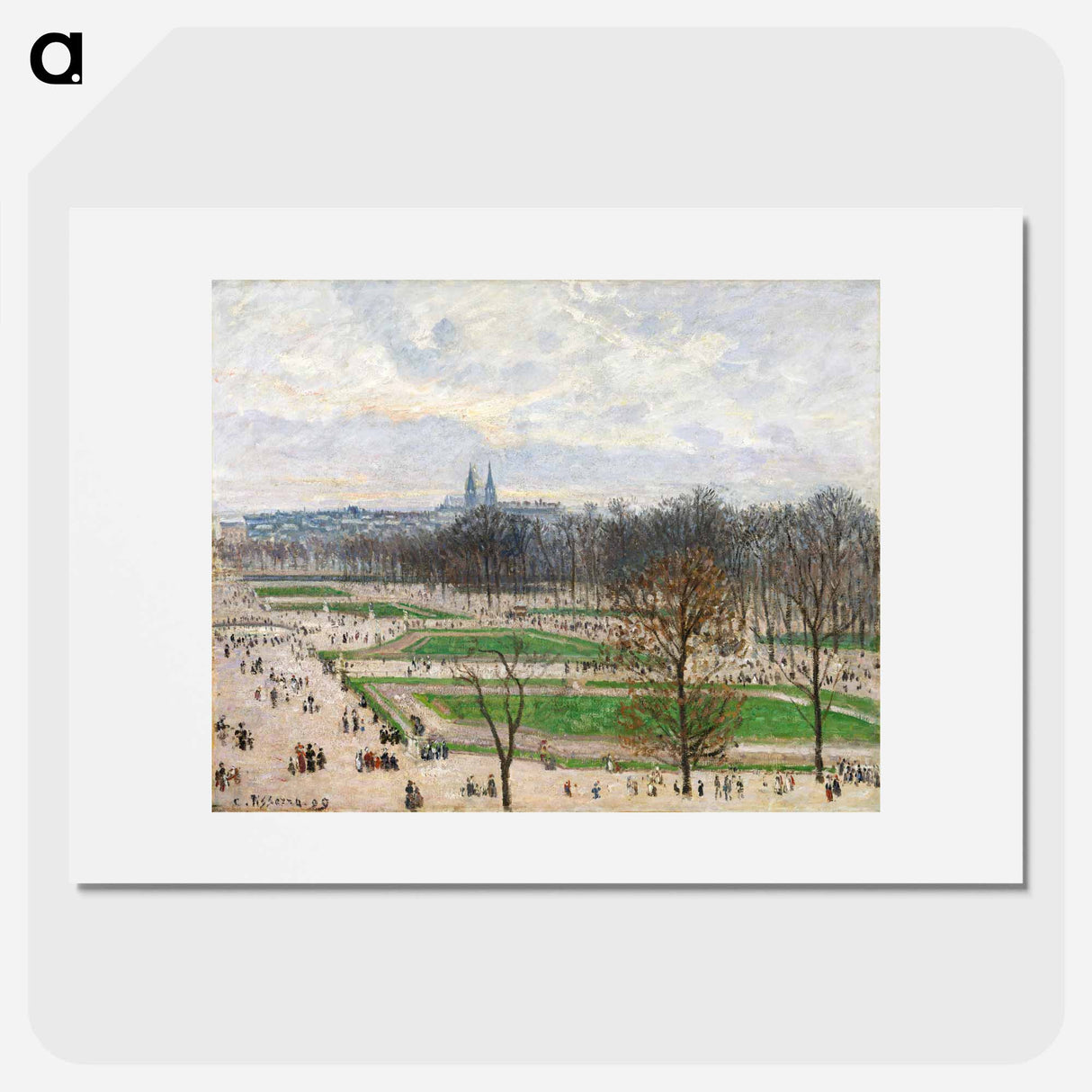 The Garden of the Tuileries on a Winter Afternoon - Camille Pissarro Poster.