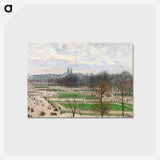 アートポストカード-The Garden of the Tuileries on a Winter Afternoon - カミーユ ピサロ Postcard.