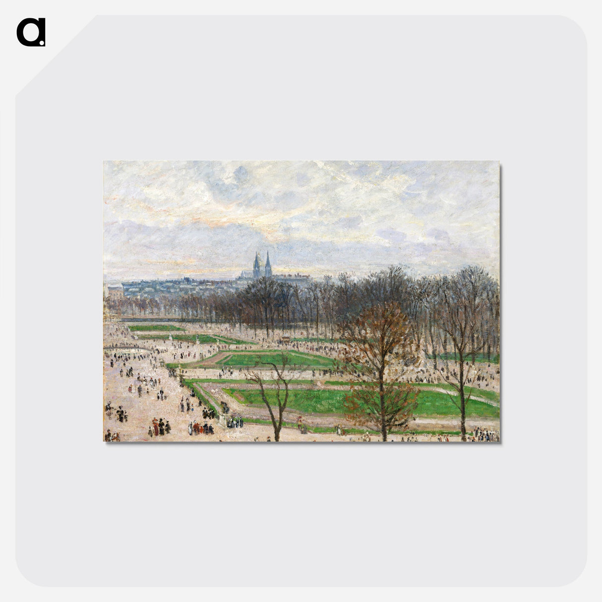 The Garden of the Tuileries on a Winter Afternoon - カミーユ ピサロ Postcard.