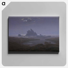 アートパネル-Rocky Reef on the Seashore - カスパー ダーヴィト フリードリヒ Canvas.