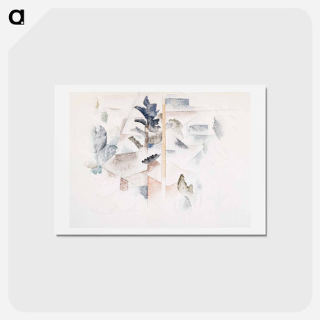 アートポストカード-Bermuda: Trees and Architecture - チャールズ デムス Postcard.