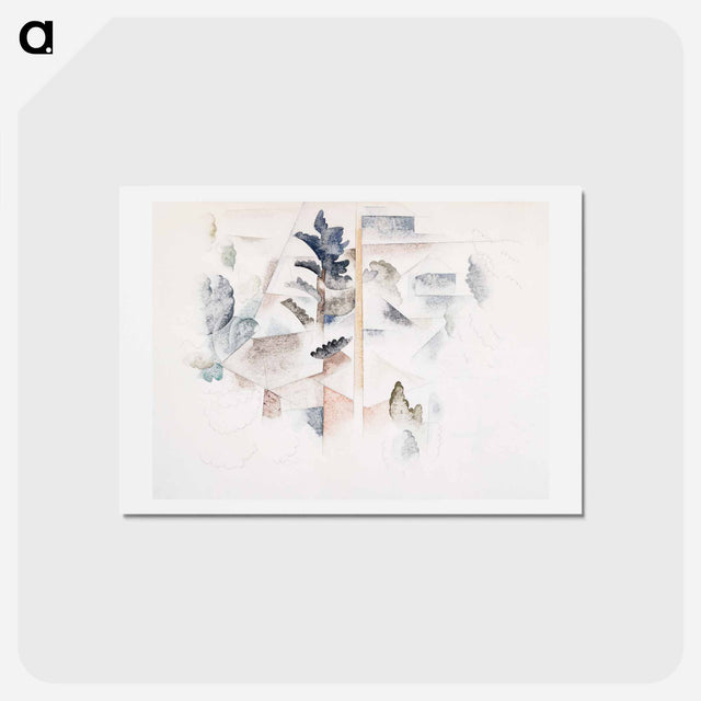 アートポストカード-Bermuda: Trees and Architecture - チャールズ デムス Postcard.