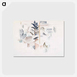 アートポストカード-Bermuda: Trees and Architecture - チャールズ デムス Postcard.