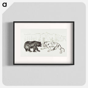 アートポスター-The Tiger and the Bear - エドヴァルド ムンク Poster.