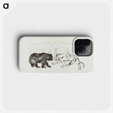 The Tiger and the Bear - Edvard Munch Phone Case.